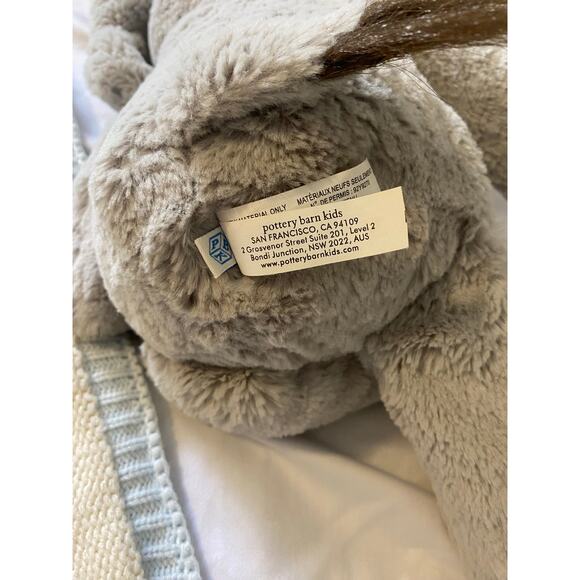 Pottery Barn Kids Heirloom Lion Stroller‎ Blanket and PBK Elephant 30" w x40" L - Picture 6 of 9